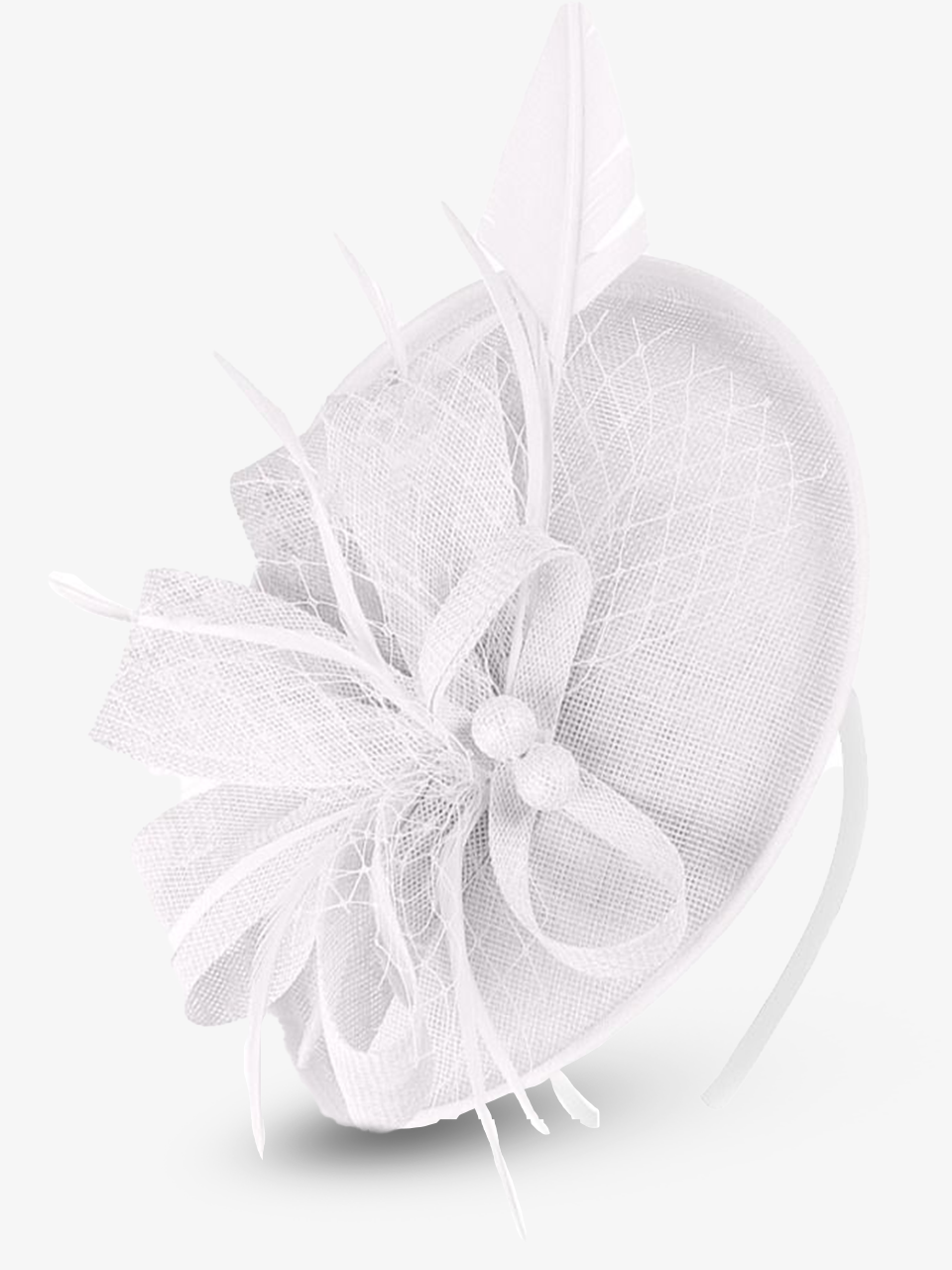 Feather and Floral Embellished Pillbox Hat