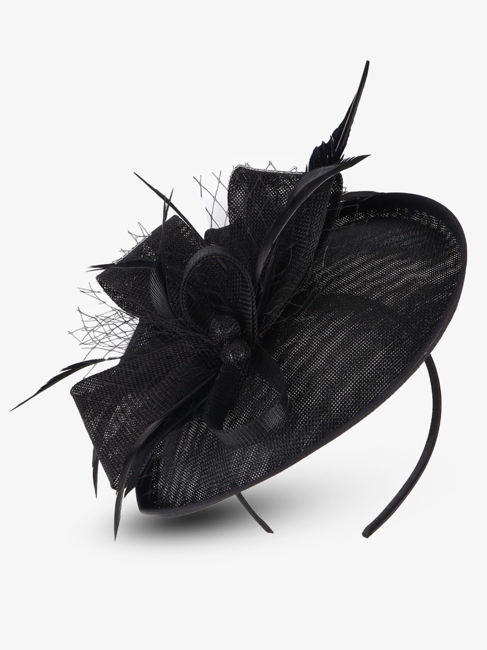 Feather and Floral Embellished Pillbox Hat