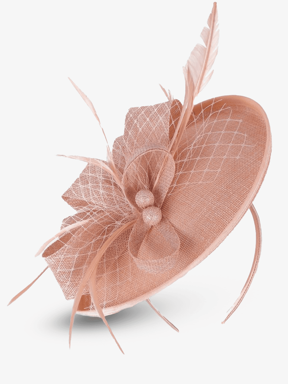 Feather and Floral Embellished Pillbox Hat