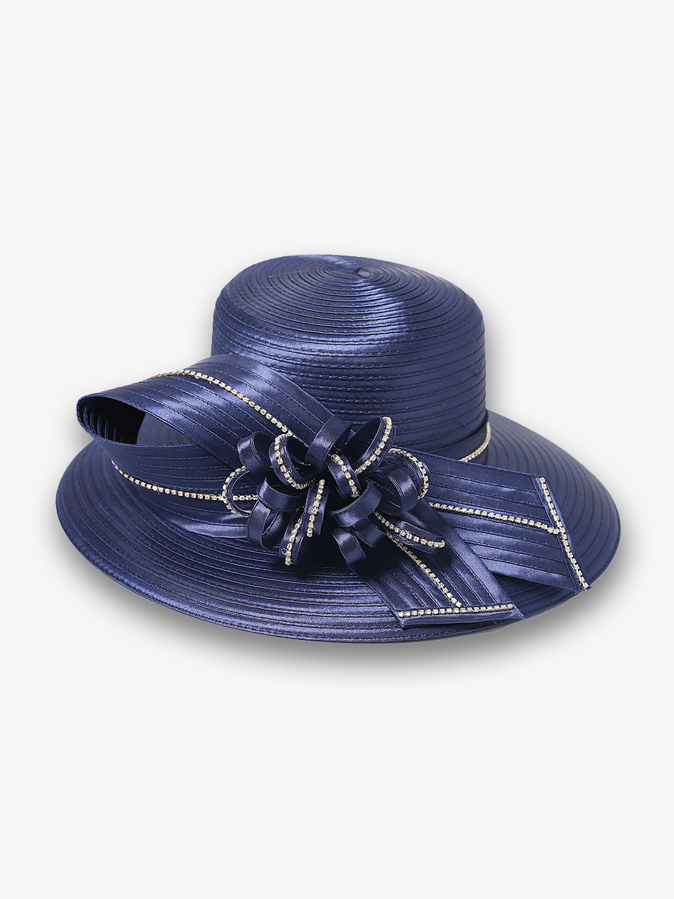 Floral Bow Wide Brimmed Hat