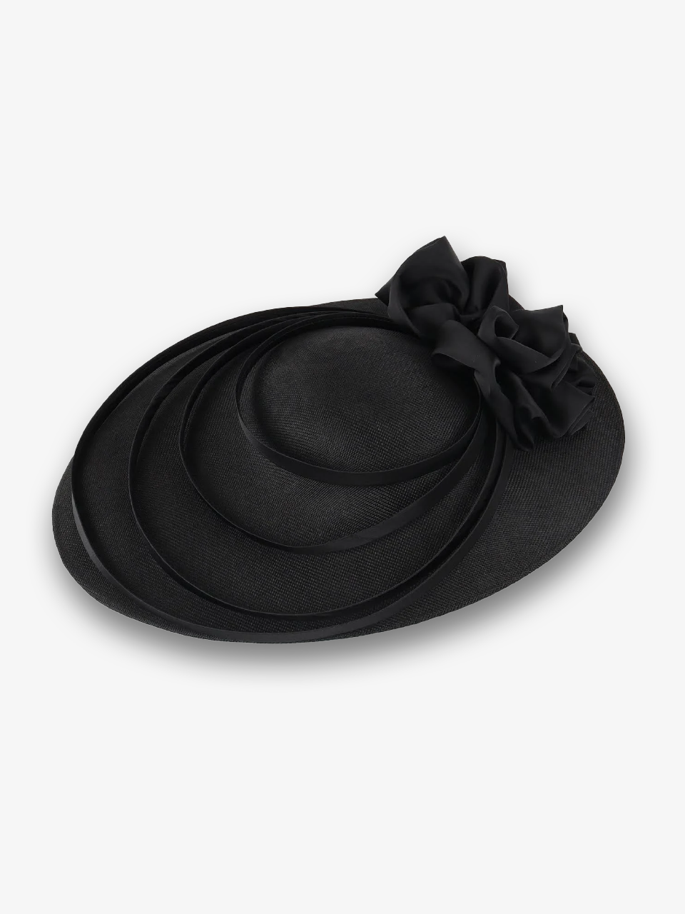 Floral Embellishment Wide-Brimmed Hat