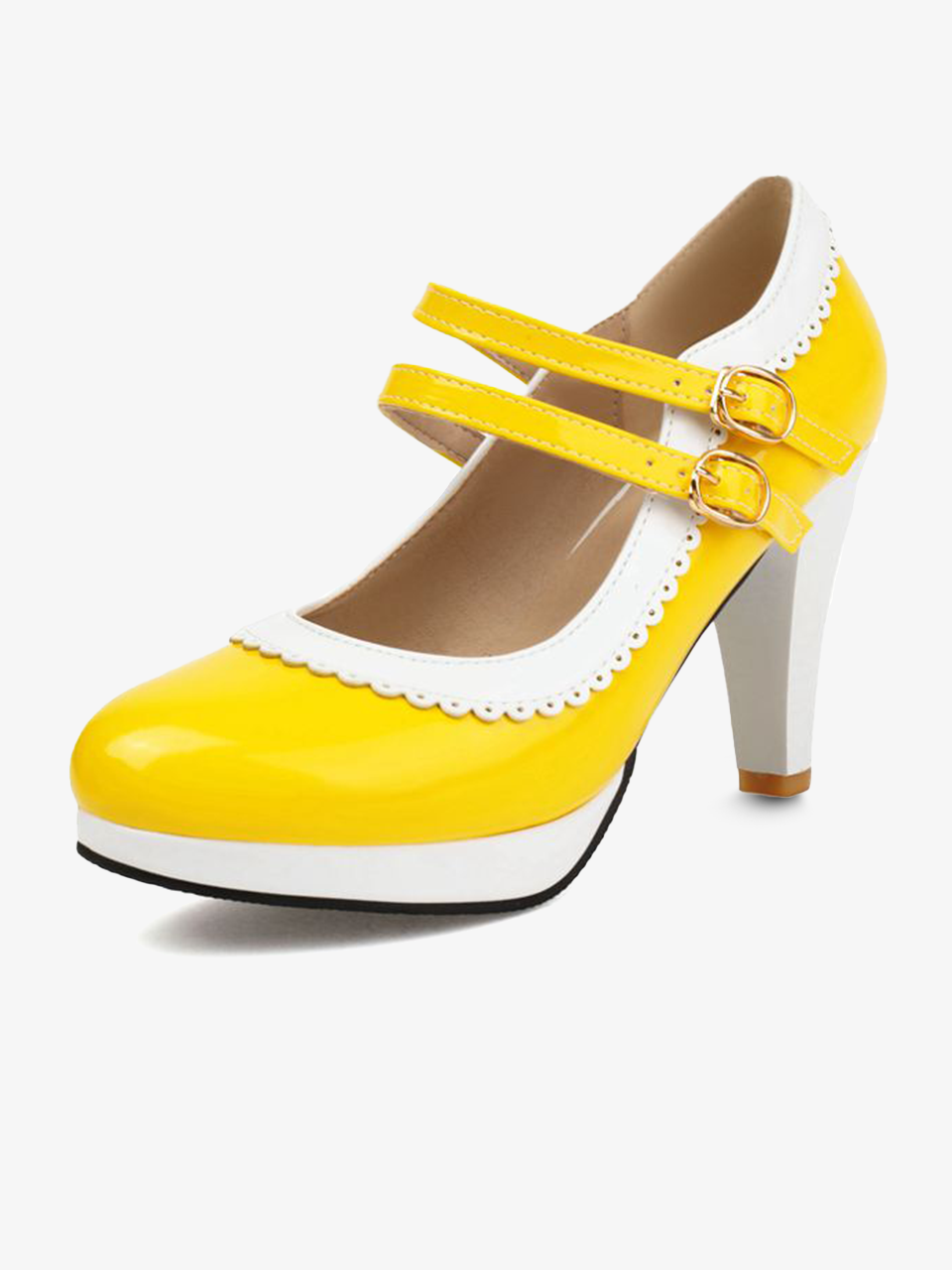 Pointed Toe Mary Jane Shoes with Ankle Strap