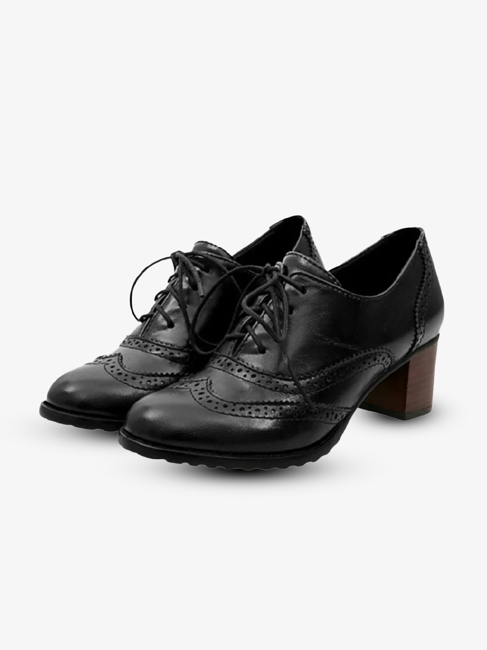 Round Toe Lace Up Brogue Boots