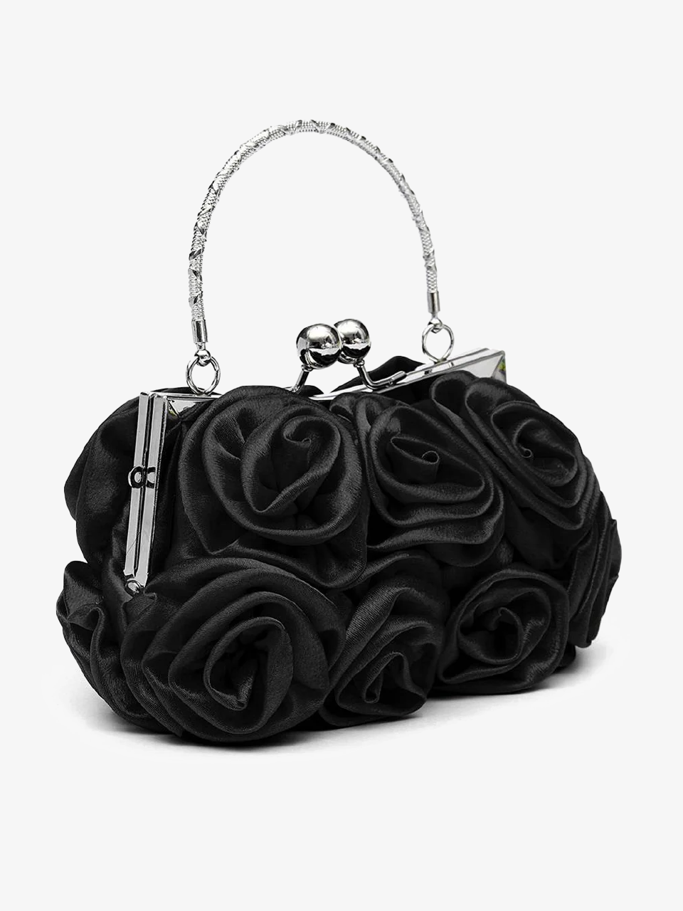 Satin Handbag with Chain Strap