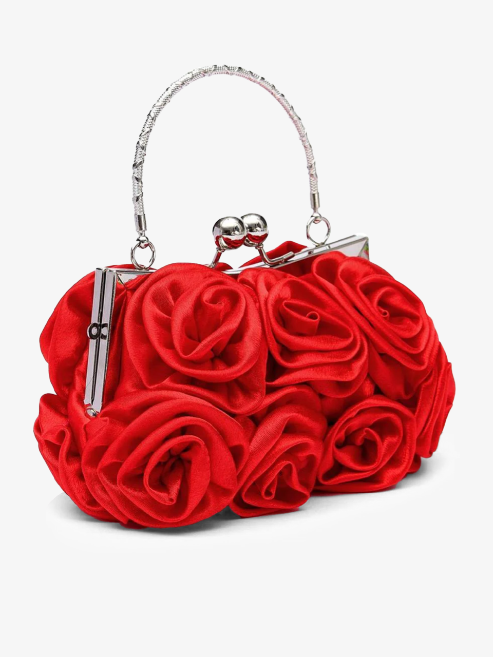 Satin Handbag with Chain Strap