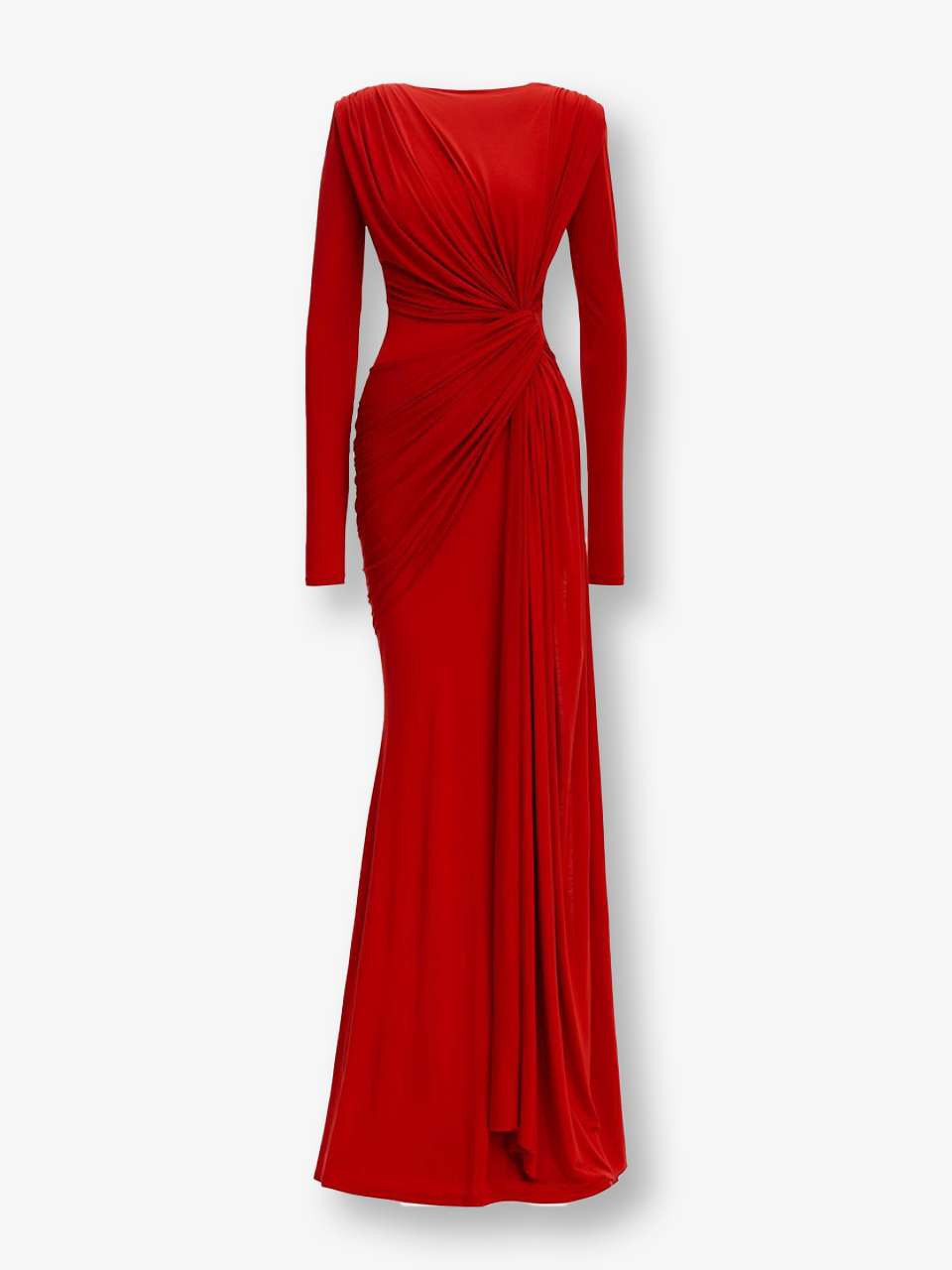 Shoulder Pad Evening Dress