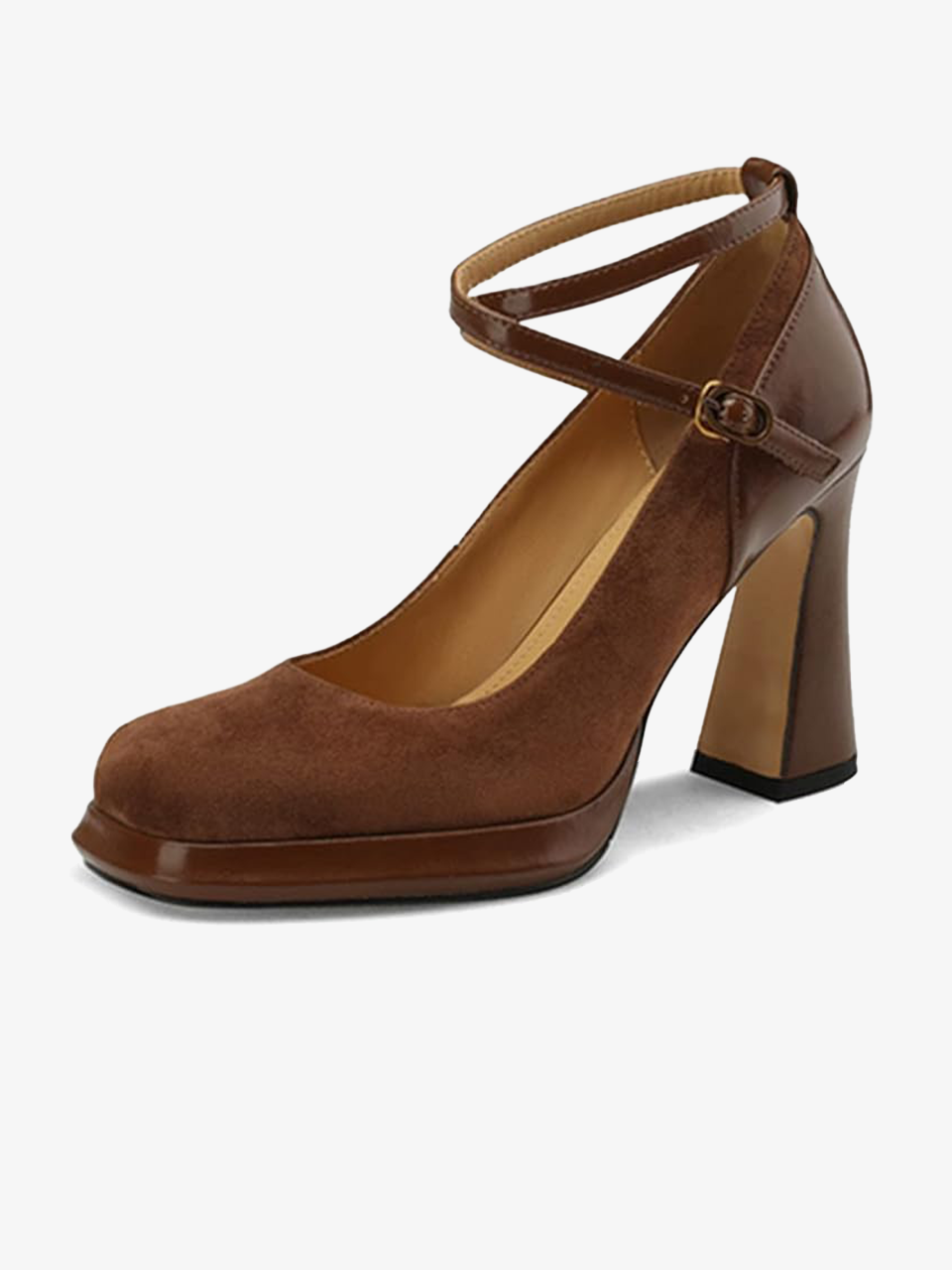 Square Toe Stilettos Sandalias Mary Jane Shoes